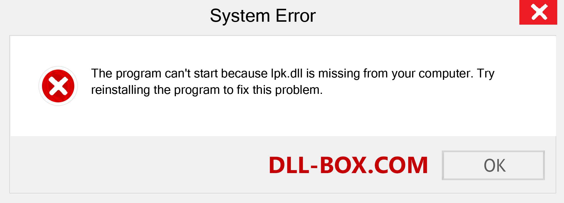  lpk.dll file is missing?. Download for Windows 7, 8, 10 - Fix  lpk dll Missing Error on Windows, photos, images